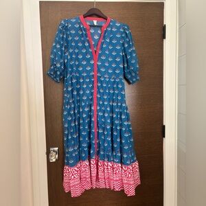 Blue and Red Floral Dress from Print Fresh